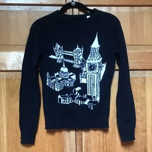 Jack Wills 100% Merino navy sweater, size 0